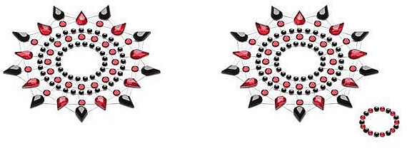 Tatospatches für Brust und Nabel schwarz-rot - Petits Joujoux Gloria Set Black-Red — Bild N1