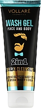 Düfte, Parfümerie und Kosmetik Reinigungsgel für Gesicht und Körper - Vollare Face & Body Wash Gel 2in1 Deeply Cleansing Men