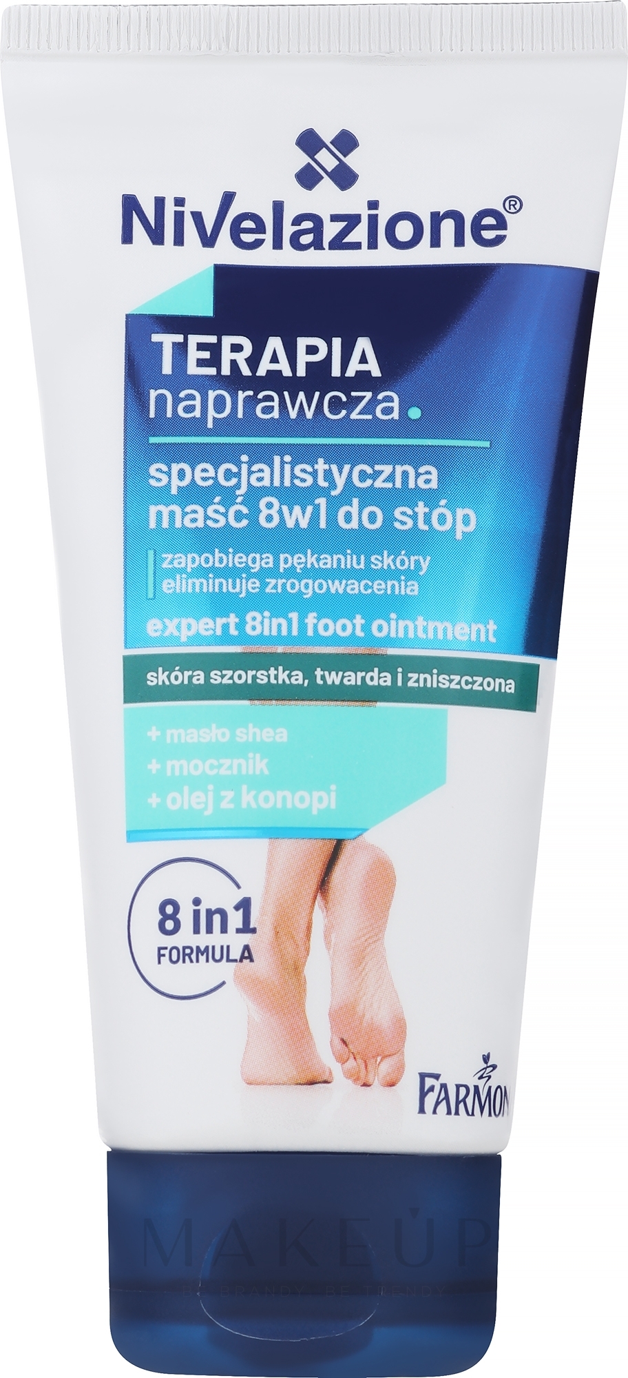 8in1 Spezielle Fußcreme mit Sheabutter und Vitamin E - Farmona Nivelazione Specialist Foot Cream — Bild 50 ml