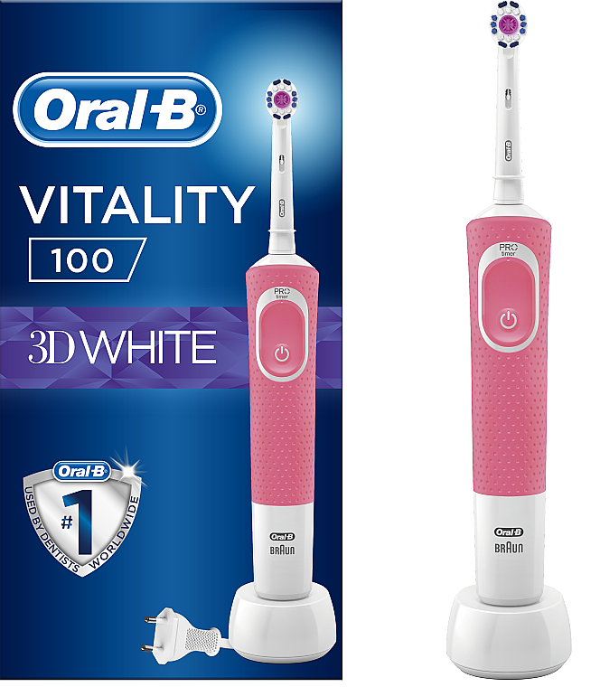 Elektrische Zahnbürste rosa - Oral-B Vitality 100 D100.413.1 PRO 3D — Bild N1