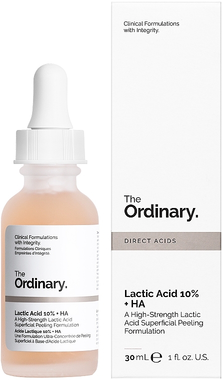 The Ordinary Lactic Acid 10% + HA 2% - Gesichtspeeling-Serum HA 2% mit Milchsäure — Bild N2