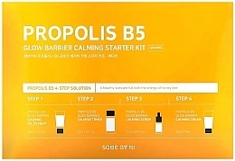 Düfte, Parfümerie und Kosmetik Set - Some By Mi Propolis B5 Glow Barrier Calming Starter Kit (Öl-Schaum 30ml + Gesichtstoner 30ml + Serum 10ml + Creme 20g)