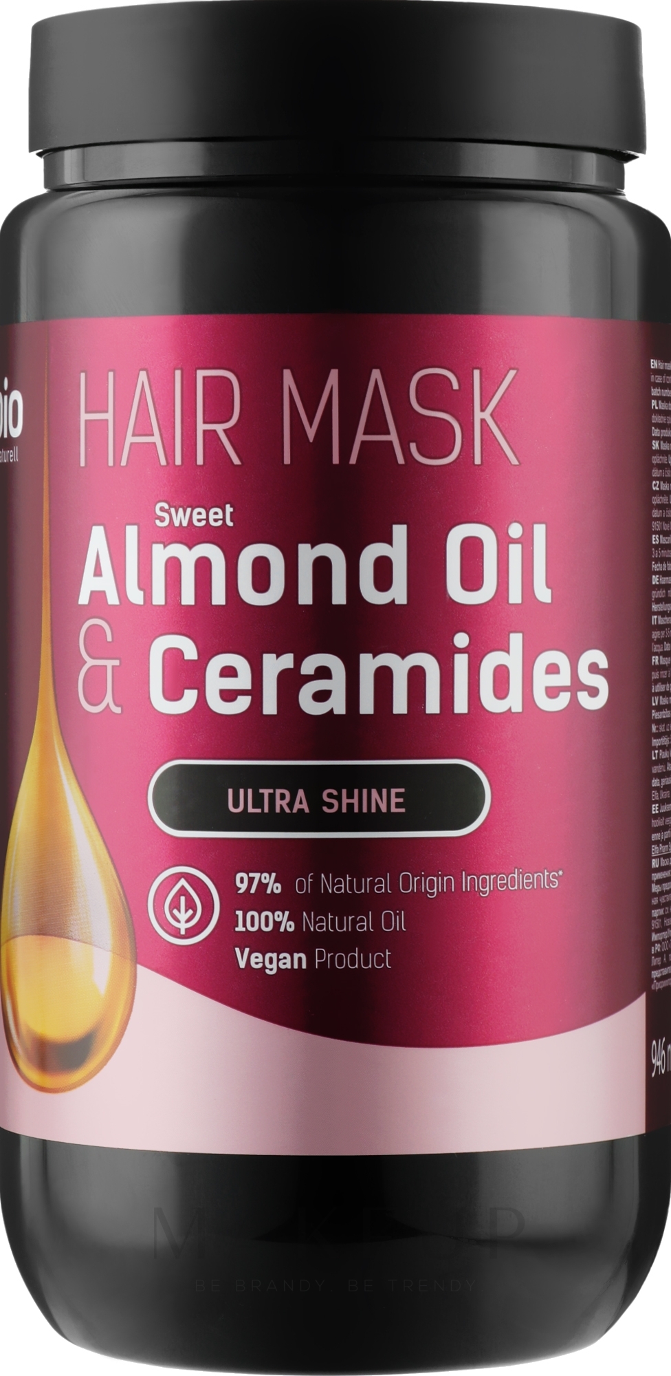Haarmaske Sweet Almond Oil & Ceramides - Bio Naturell Hair Mask — Bild 946 ml