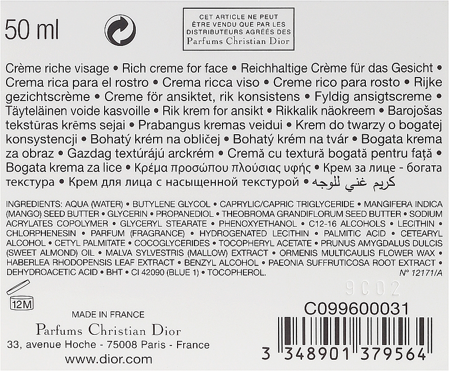 Intensiv feuchtigkeitsspendende Sorbet-Creme für Gesicht - Dior Hydra Life Hydration Rescue Intense Sorbet Creme — Bild N3