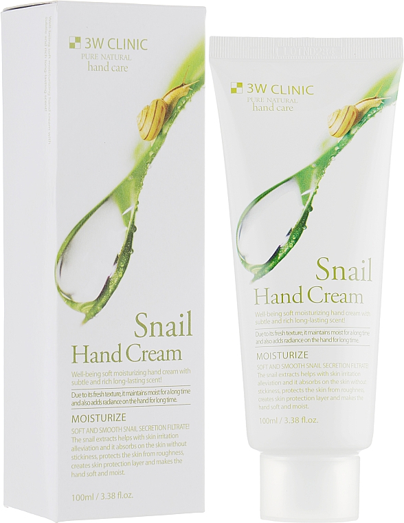 Handcreme mit Schnecke - 3W Clinic Snail Hand Cream — Bild N1