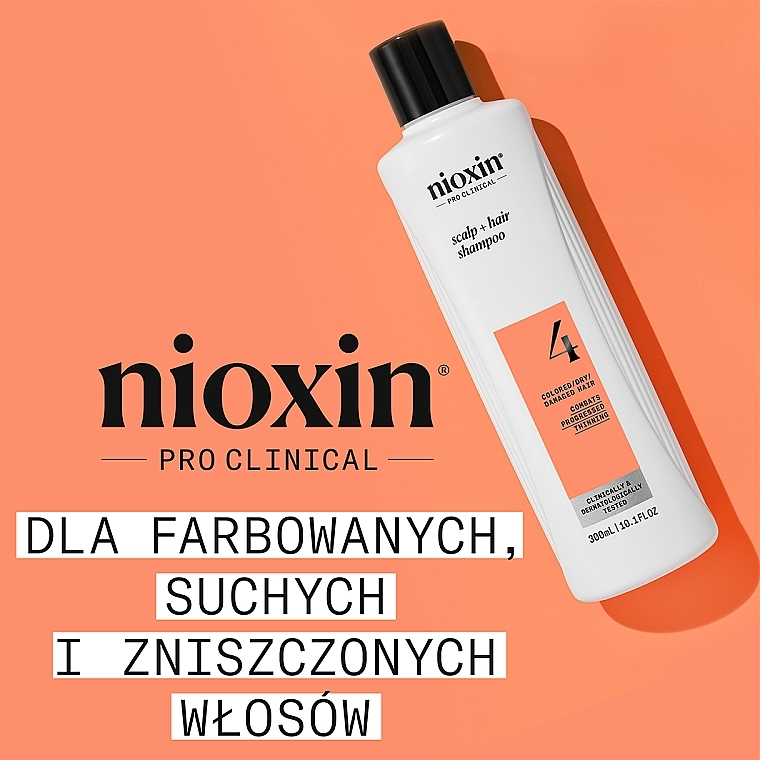 Shampoo für Kopfhaut und coloriertes Haar - Nioxin Pro Clinical System 4 Scalp + Hair Thickening Shampoo  — Bild N2