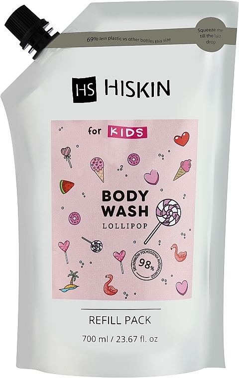 Baby-Duschgel Lutscher - HiSkin Kids Body Wash Lollipop (Refill)  — Bild N1