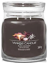 Duftkerze im Glas schwarze Kokosnuss mit 2 Dochten - Yankee Candle Black Coconut — Bild N1