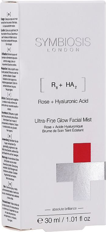 Spray-Nebel für das Gesicht mit Rose und Hyaluronsäure - Symbiosis London Rose + Hyaluronic Acid Ultra-Fine Glow Facial Mist — Bild N2