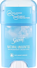 Düfte, Parfümerie und Kosmetik Unparfümierter cremiger Deostick Antitranspirant - Secret Key Antiperspirant Cream Stick Natural