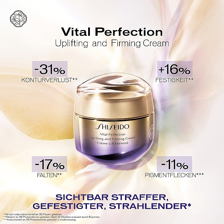 Straffende und festigende Anti-Aging Tagescreme gegen Falten und Pigmentflecken mit UV-Schutz SPF 30 - Shiseido Vital Perfection Uplifting and Firming Day Cream SPF 30 — Bild N3