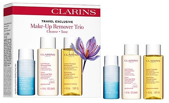 Set - Clarins Make-Up Remover Trio (Gesichtsreinigungsmilch 50 ml + Make-up Entferner 30 ml + Gesichtslotion 50 ml) — Bild N1