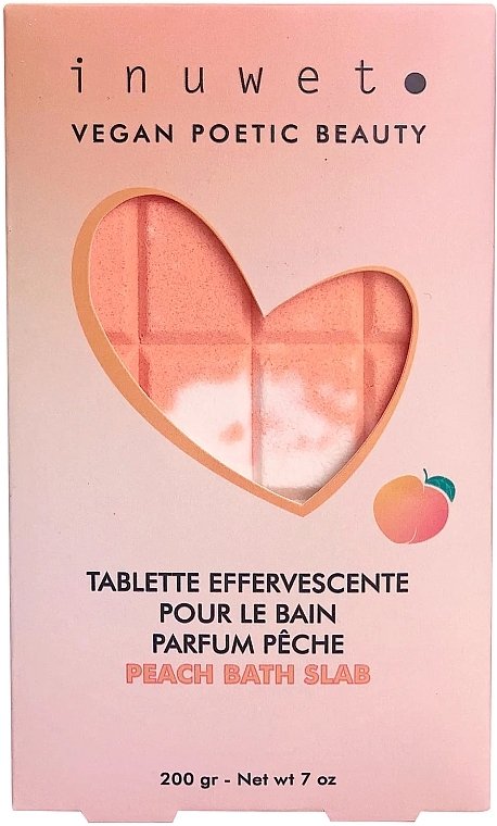 Sprudelbad-Tabletten mit Pfirsichduft - Inuwet Tablette Bath Bomb Peach — Bild N1