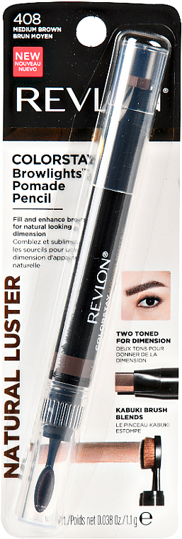 Doppelseitiger Augenbrauenstift mit Pinsel - Revlon Colorstay Browlights, Eyebrow Pencil and Brow Highlighter — Bild N2