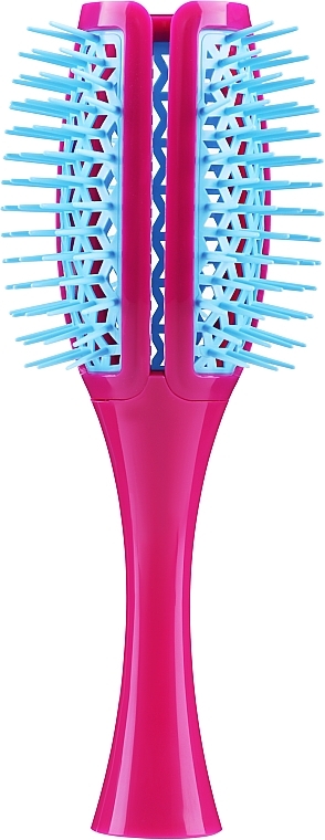 Haarbürste Tulpe rosa-blau - Janeke Tulip Vented Brush Curvy — Bild N2