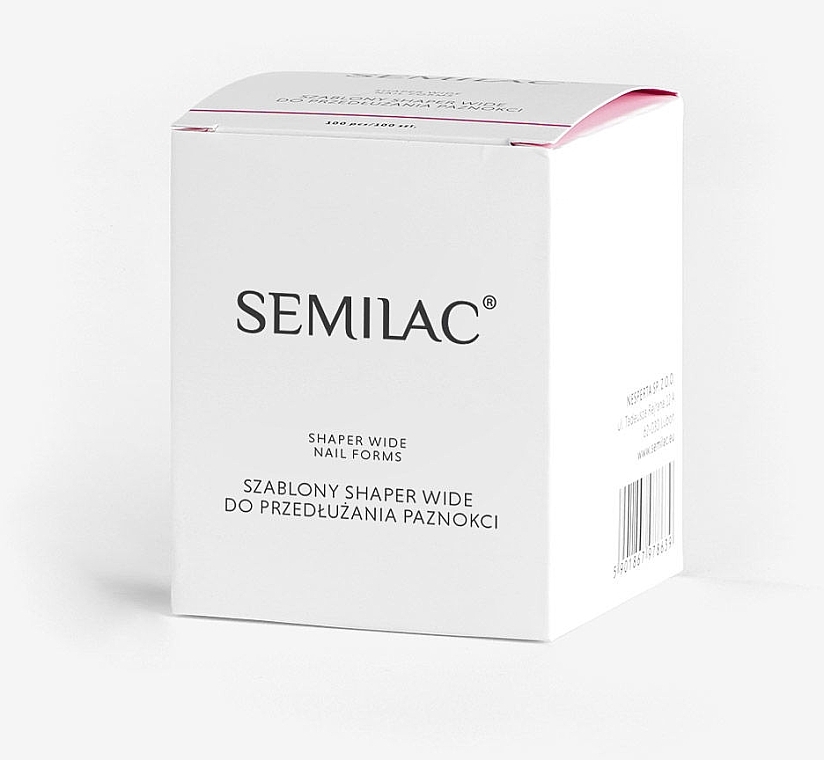 Schablonen für Nagelverlängerung - Semilac Semi Hardi Wide Shaper — Bild N2