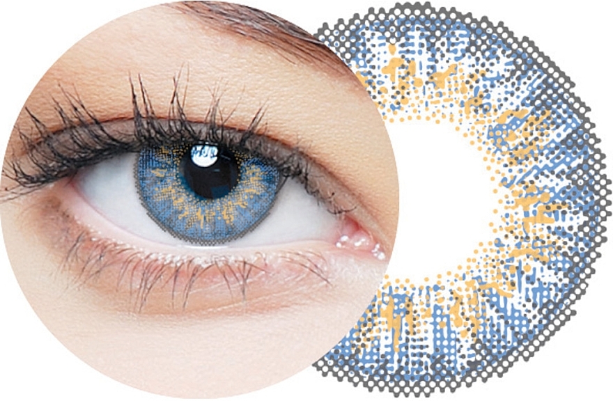 Farbige Kontaktlinsen 2 St. blau - Clearlab Clear Color 55 — Bild N2