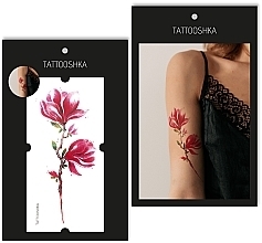 Temporäres Tattoo Magnolien-Aquarell - Tattooshka — Bild N1