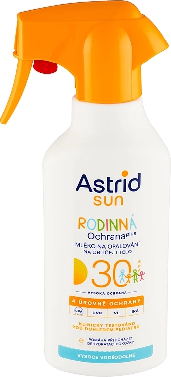 Astrid Family Protection Plus Sun Lotion SPF 30 - Spray-Sonnenlotion für die ganze Familie  — Bild N1