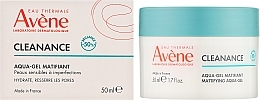 Avene Cleanance Mattifying Aqua-Gel - Mattierendes Aqua-Gel für das Gesicht  — Bild N2