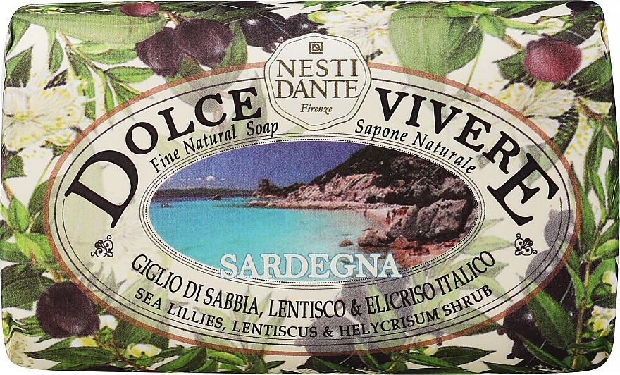 Naturseife Sardegna - Nesti Dante Wild Soap Myrtle Nectar, Lentiscus & Helycrisum Shrub Dolce Vivere Collection