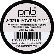 Düfte, Parfümerie und Kosmetik Acrylpuder transparent - PNB Acrylic Powder Clear