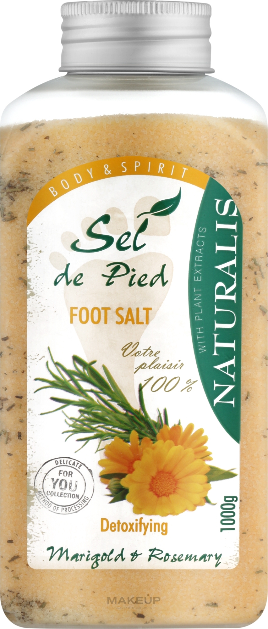 Fußbadesalz mit Ringelblume und Rosmarin - Naturalis Sel de Pied Marigold And Rosemary Foot Salt — Bild 1000 g