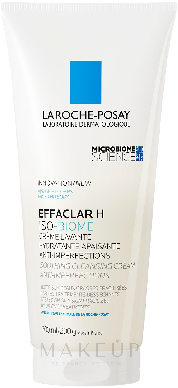 Beruhigende Gesichtsreinigungscreme für empfindliche Haut - La Roche-Posay Effaclar H Iso Biome Cleansing Cream — Bild 200 ml