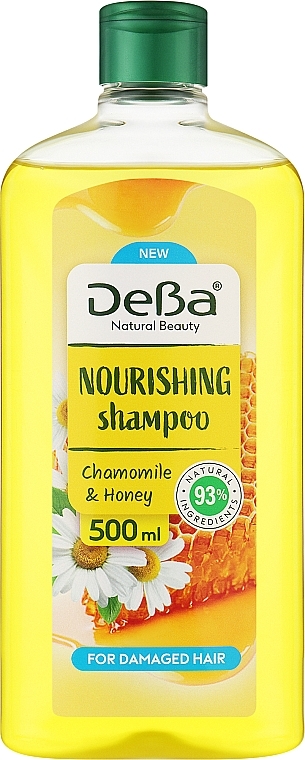 Pflegendes Shampoo mit Kamillenextrakt und Honig für geschädigtes Haar - DeBa Nourishing Shampoo Chamomille & Honey — Bild N1