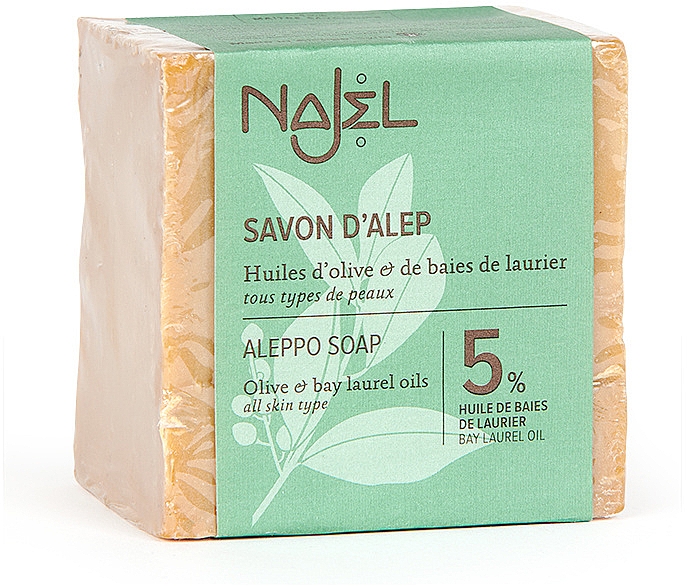 Aleppo-Seife mit 5% Lorbeeröl - Najel Aleppo Soap 5% Bay Laurel Oil — Bild N1