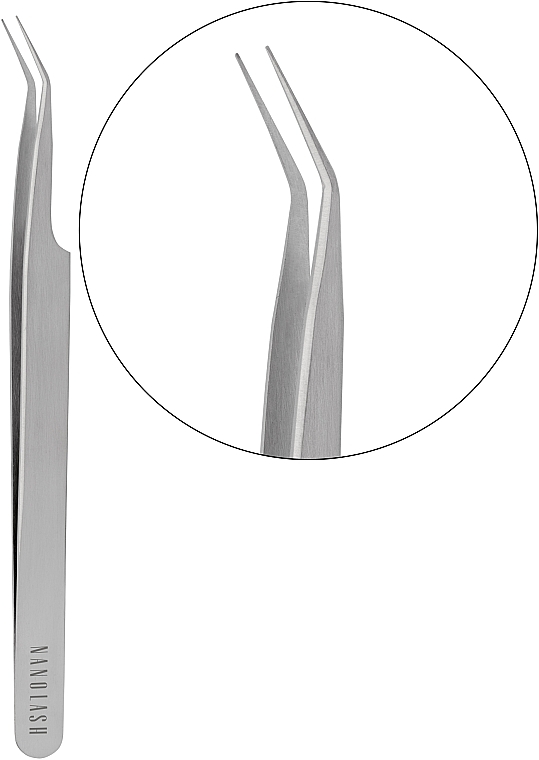 Pinzette für falsche Wimpern gebogen - Nanolash Eyelash Tweezers Curved — Bild N1