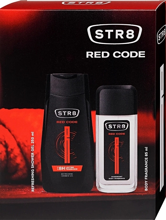 STR8 Red Code - Körperspray (Körperspray 75ml + Duschgel 250ml) — Bild N1