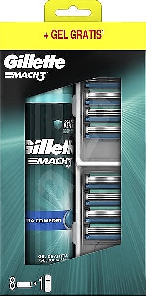 Rasierset - Gillette Mach3 (Ersatzklingen 8 St. + Rasiergel 200ml)  — Bild N1