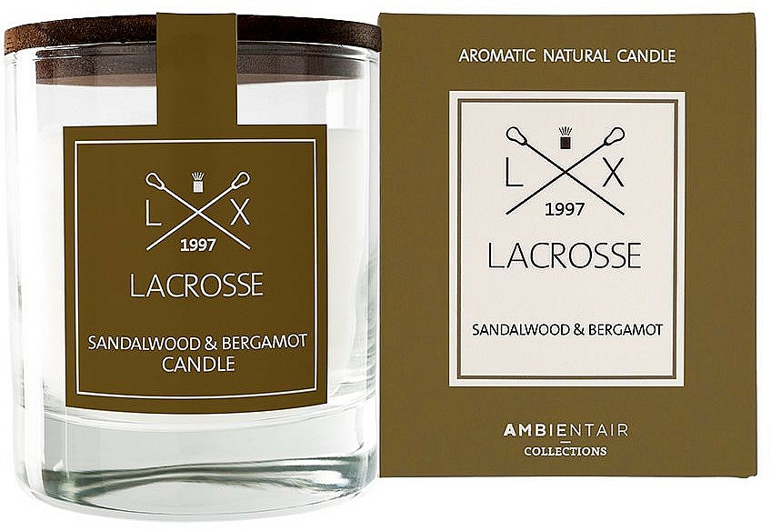 Duftkerze - Ambientair Lacrosse Sandalwood & Bergamot Candle — Bild N1