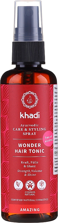 Haartonikum mit wertvollen ayurvedischen Heilkräutern für mehr Kraft, Fülle und Glanz - Khadi Wonder Hair Tonic