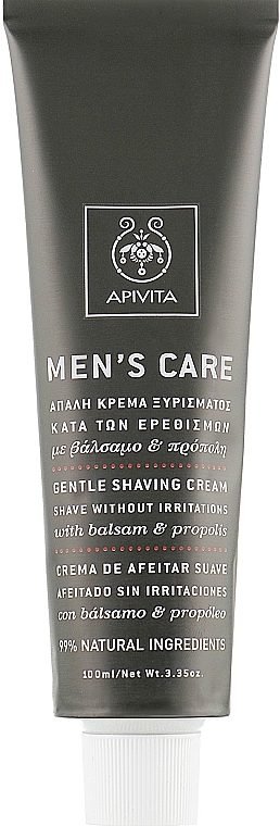 Rasiercreme mit Johanniskraut und Propolis - Apivita Men Men's Care Gentle Shaving Cream With Hypericum & Propolis — Foto N2