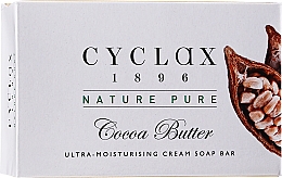 Düfte, Parfümerie und Kosmetik Feuchtigkeitsspendende Cremeseife mit Kakaobutter - Cyclax Nature Pure Cocoa Butter Ultra-Moisturising Cream Soap Bar