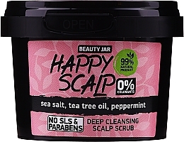 Düfte, Parfümerie und Kosmetik Kopfhaut-Peeling mit Meersalz, Teebaumöl und Pfefferminze - Beauty Jar Happy Skalp Deep Cleansing Scalp Scrub