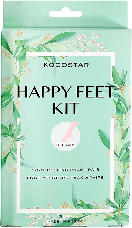 Fußpflegeset - Kocostar Happy Feet Kit (Feuchtigkeitsspendende Fußmaske 2x14ml + Fußpeelingmaske 40ml) — Bild N1