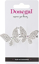 Düfte, Parfümerie und Kosmetik Haarspange FA-5626+1 silberne Schmetterlinge - Donegal