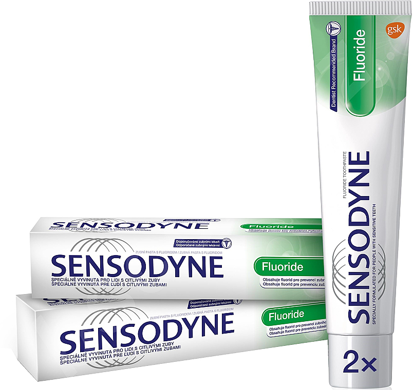 Zahnpflegeset - Sensodyne Fluoride (Zahnpasta 2x75ml) — Bild N1