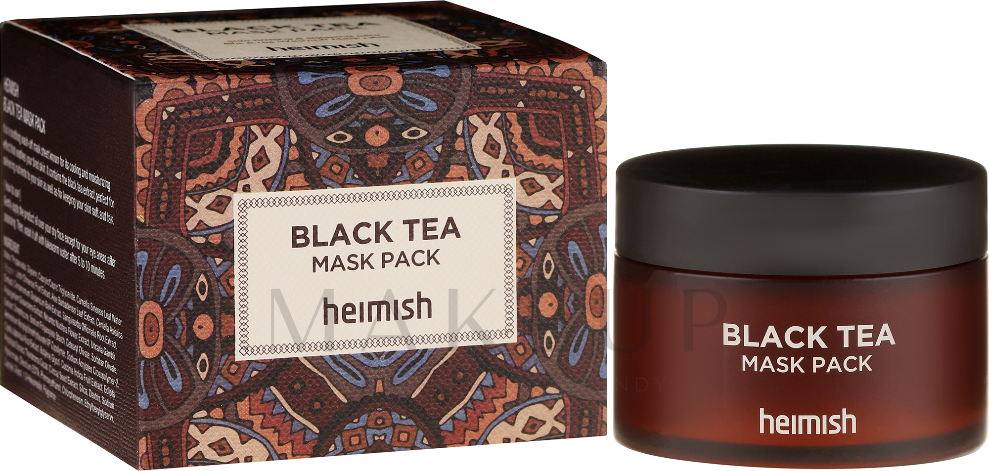 Beruhigende und kühlende Gesichtsmaske mit schwarzem Tee - Heimish Black Tea Mask Pack — Bild 110 ml