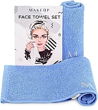 Gesichtstücher blau 32x32 cm - MAKEUP MakeTravel Face Towel Set (Duo Pack) — Bild N1