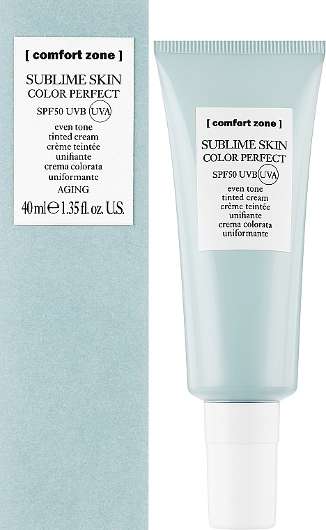 Glättende Creme mit UVA- und UVB Filtern SPF50 - Comfort Zone Sublime Skin Color Perfect SPF50 — Bild N2