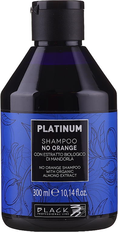 Anti-Orangestich Shampoo mit Bio Mandelextrakt - Black Professional Line Platinum No Orange Shampoo With Organic Almond Extract