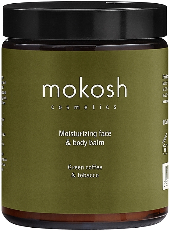 Feuchtigkeitsspendender Gesichts- und Körperbalsam mit grünem Kaffee und Tabak - Mokosh Moisturizing Face And Body Lotion Green Coffee With Snuff — Bild N1