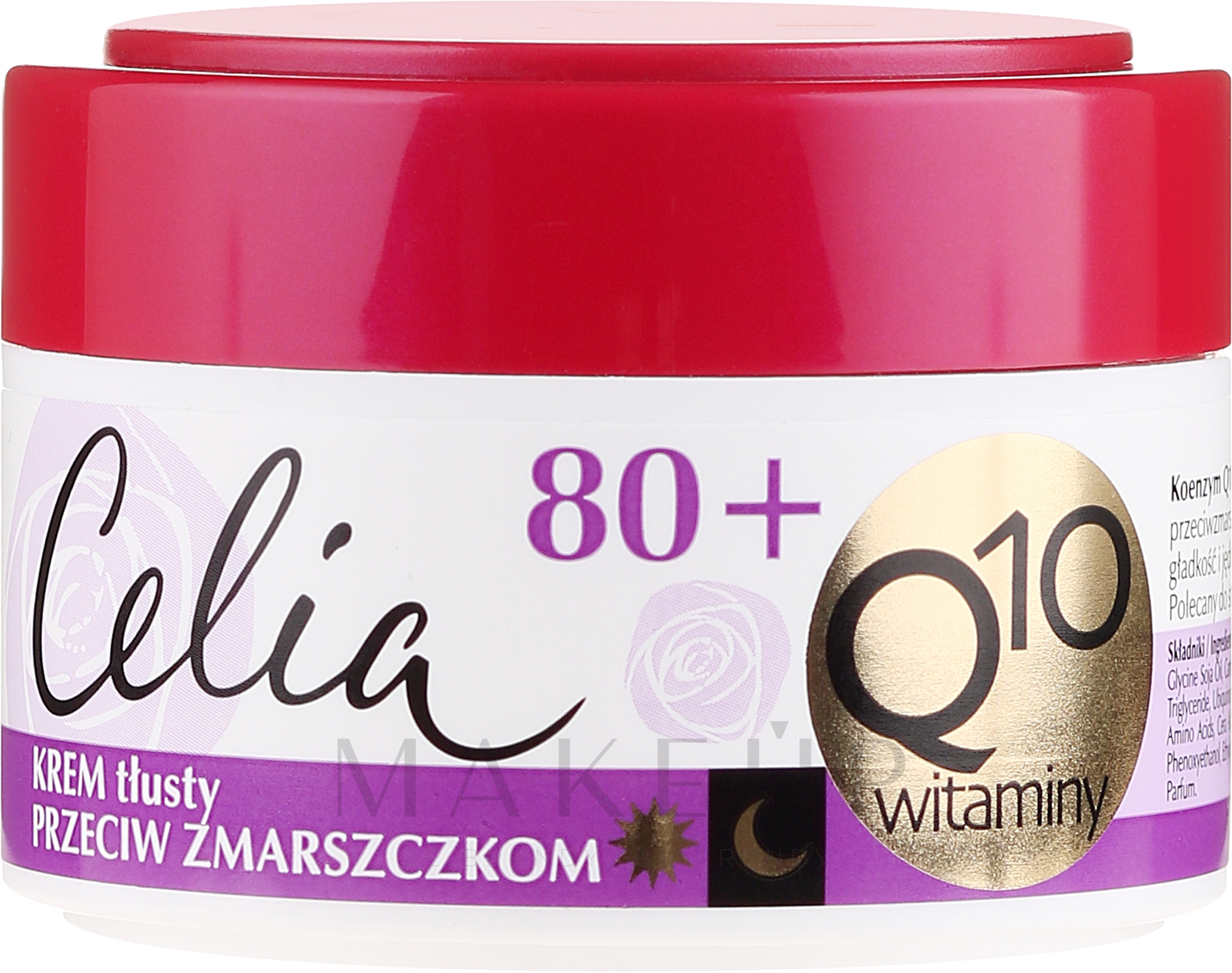 Fettige Anti-Falten Gesichtscreme mit Coenzym Q10 und Vitaminen 80+ - Celia Q10 Face Cream 80+ — Foto 50 ml