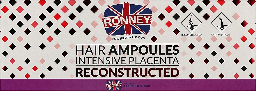 Ampullen gegen Haarausfall - Ronney Hair Ampoules Intensive Placenta — Bild N1