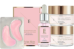 Düfte, Parfümerie und Kosmetik Set - Eclat Skin London Rose Blossom (d/cr/50ml + n/cr/50ml + oil/30ml + patch/10pcs)