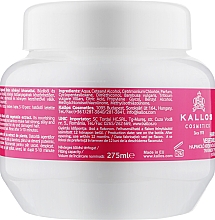Maske für trockenes und erschöpftes Haar mit Olive, Shea und Argan - Kallos Cosmetics Placenta — Bild N2